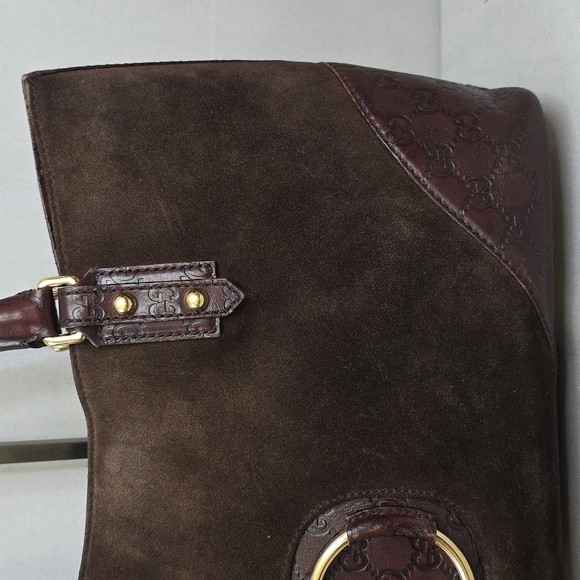 ✨️GUCCI Suede Horsebit Hasler Tote Bag - Picture 4 of 16